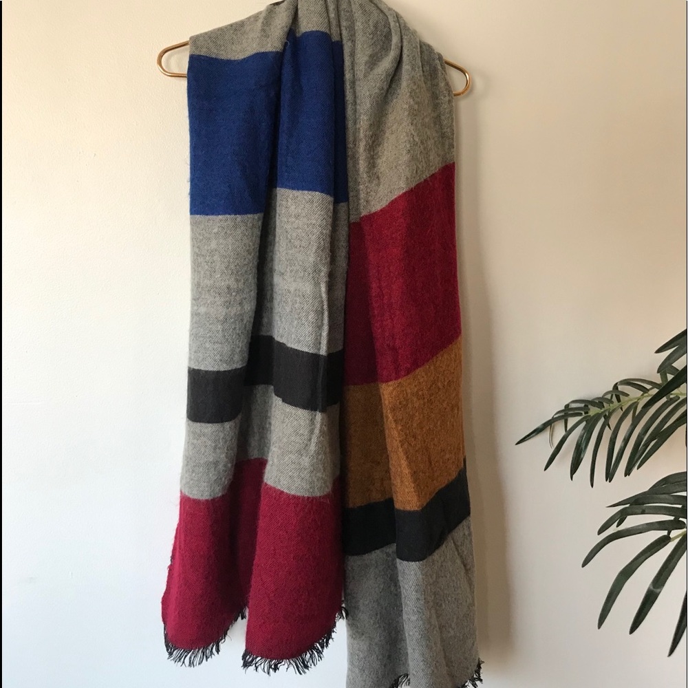Color Block Blanket Scarf